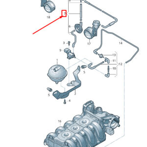 AUDI A4 Avant B8 Vacuum System Vacuum Hose 8K0253760K ORIGINAL