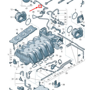 AUDI A4 Avant B8 Engine Vacuum Pipe 8T2131055 ORIGINAL