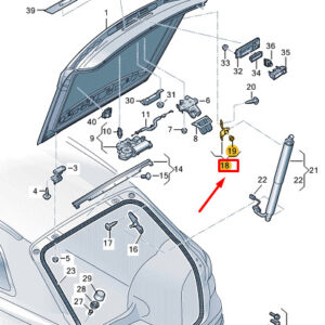 AUDI Q4 E-Tron Rear Left Gas Filled Strut Bracket 89E827605A ORIGINAL