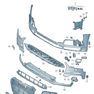 AUDI A4 Avant B9 Front Right Bumper Cover 8W0807108AGRU ORIGINAL