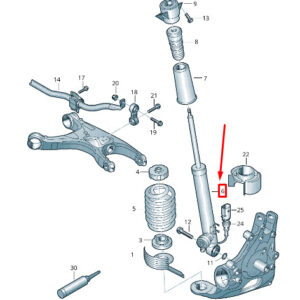 AUDI A4 Avant B8 Rear Right Shock Absorber 8K0513035AS ORIGINAL