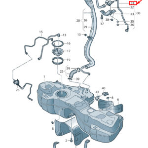AUDI Q7 4M Fuel Tank Breather Line 4M0201183J ORIGINAL