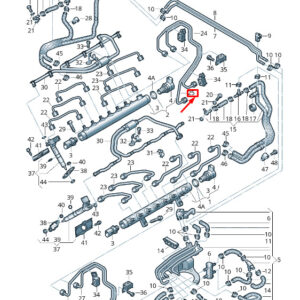 AUDI Q7 4L Rear Right Pressure Pipe 05A130310E ORIGINAL