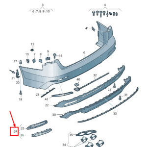 AUDI A6 4A C8 Rear Right Bumper Trim 4K0807812A3Q7 ORIGINAL