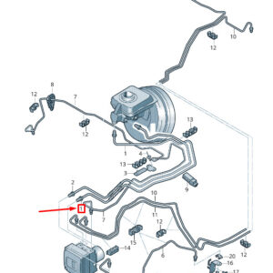 AUDI A6 Allroad 4G Brake Pipe To Hydraulics RHD 4G2614705AA ORIGINAL