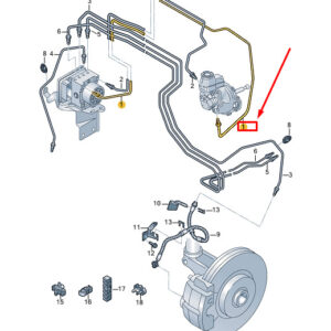 AUDI Q4 E-Tron Front Brake Pipe LHD 1EB614739A ORIGINAL