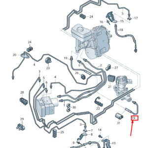 AUDI Q7 4M Brake Pipe From Cylinder To Pressure Reservoir 4M2614719C ORIGINAL
