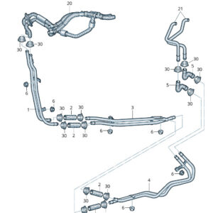 AUDI RSQ8 Rear Left Engine Coolant Hose 4M0122050A ORIGINAL