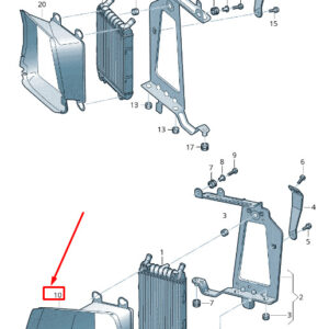 AUDI Q7 4M Left Outer Cooler For Coolant Air Guide 4M0121333AB ORIGINAL