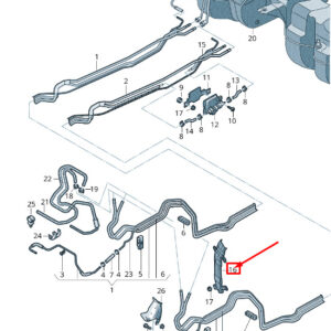 AUDI Q7 4M Lower Fuel Line Cover 4M0201192K ORIGINAL