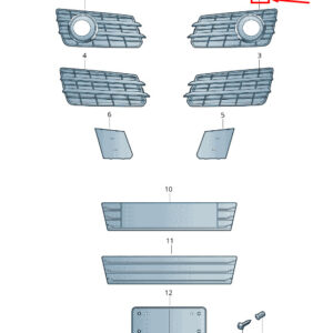 AUDI A7 Sportback 4G Front Left Bumper Grille 4G8807681CZDE ORIGINAL