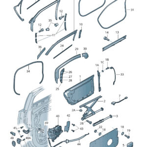 AUDI A8 4H Rear Door Bowden Cable 4H6839191 ORIGINAL