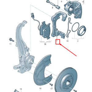 AUDI TT FV Front Disc Brake Caliper Bracket 8W0615125 ORIGINAL