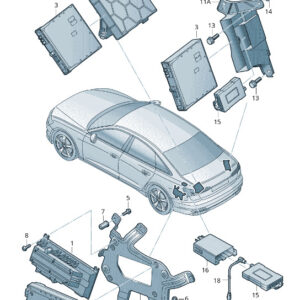 AUDI A6 4A C8 Rear Left Amplifier Holder 4K0907348A ORIGINAL