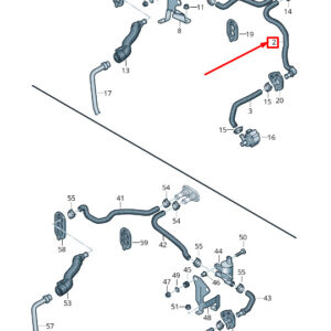 AUDI A4 Avant B9 Engine Coolant Hose 8W1819350B ORIGINAL