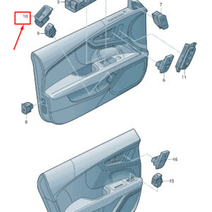 AUDI A7 Sportback 4G Door Window Switch Trim RHD 4G8959830DL2 ORIGINAL