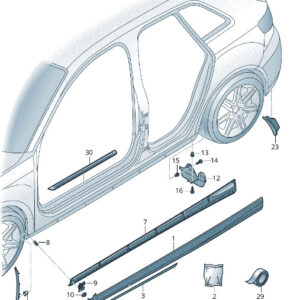 AUDI RS3 Left Side Member Trim Cover 8V4853293 ORIGINAL
