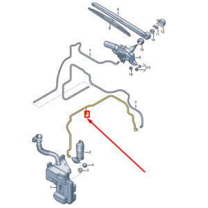 AUDI A3 Sportback 8Y Rear Washer System Hose 8Y4955960A ORIGINAL