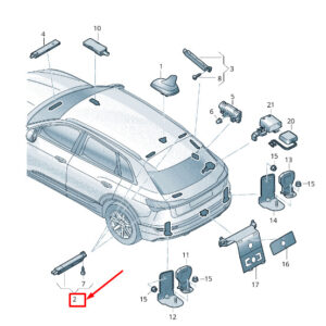 AUDI E-TRON GEN Rear Right Antenna Amplifier 4KE035225H ORIGINAL
