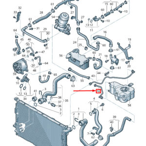 AUDI A8 4H Rear Left Expansion Tank Breather Line 4H0121081AH ORIGINAL