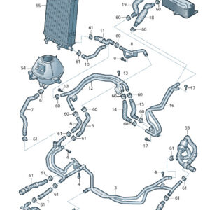 AUDI R8 4S Engine Coolant Hose 4S0121550 ORIGINAL