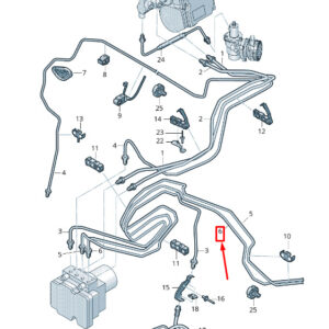 AUDI A6 C8 Right Brake Pipe From Hydraulics To Brake Hose 4K0614726T ORIGINAL
