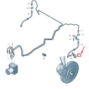 AUDI RS7 Sportback 4G Rear Left Brake Hose Retainer 4G0611845G ORIGINAL