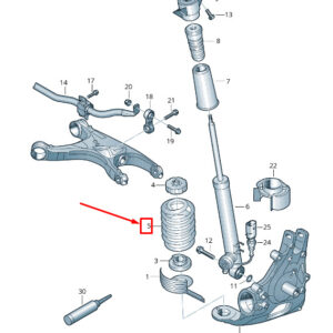 AUDI A6 Avant C7 Rear Coil Spring 8K0511115HK ORIGINAL