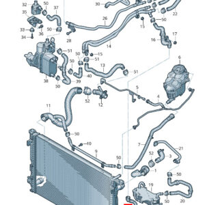AUDI A8 4N Coolant Hose With Quick Release Coupling 4N1122449 ORIGINAL