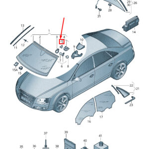 AUDI A8 4H Interior Rear View Mirror Mounting Base 4H0907225B ORIGINAL