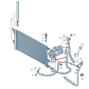 AUDI A6 C8 A/C Refrigerant Line 4K0816721EL ORIGINAL