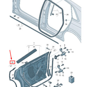 AUDI Q8 4MN Rear Right Outer Door Seal 4M8839120B ORIGINAL