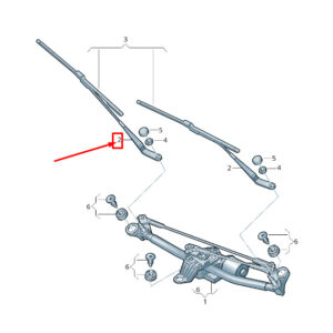 AUDI A3 8V Front Right Wiper Arm RHD 8V2955408D1P9 8V2955408D 1P9 ORIGINAL