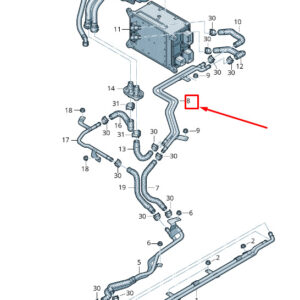 AUDI Q7 4M Engine Coolant Pipe 4M0121083L ORIGINAL