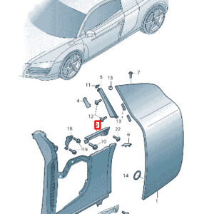 AUDI R8 42 Left Quarter Panel Bracket 420853945 ORIGINAL