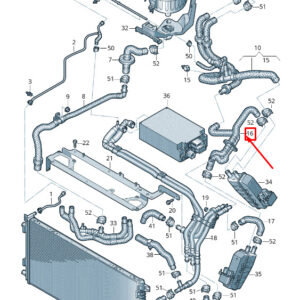 AUDI E-TRON GEN Engine Coolant Hose 4KL819552A ORIGINAL