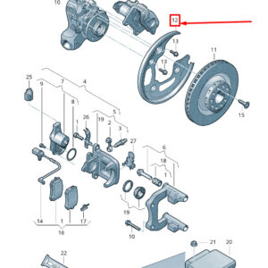 AUDI A8 4H Rear Right Brake Disc Cover Plate 4H0615612H ORIGINAL