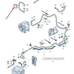AUDI R8 4S Engine Earth Line 4S0971237A ORIGINAL