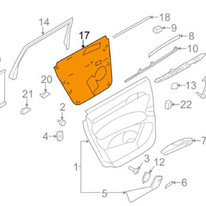 Audi Q7 4L Rear Left Side Door Panel Sound Absorber 4L0863981 ORIGINAL