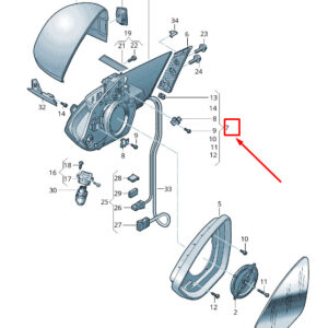 AUDI E-TRON GEN Exterior Mirror Repair Set 4KL857698 ORIGINAL