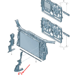 AUDI A4 Avant B8 Left Radiator Air Guide 8K0121283H ORIGINAL