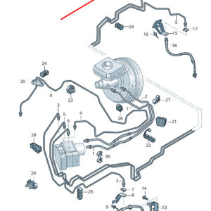 AUDI Q7 4M Brake Pipe From Hydraulics To Brake Hose 4M0614726L ORIGINAL