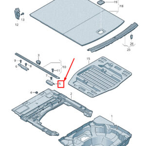 AUDI A6 4A C8 Rear Right Retaining Strip Bracket 4K9863254A ORIGINAL