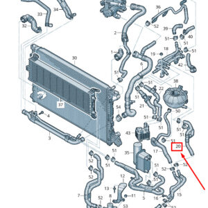 AUDI A6 C8 Engine Coolant Hose 4K0145919P ORIGINAL