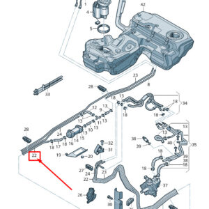 AUDI A5 Sportback 8T Fuel Feed Line 8K0201545BP ORIGINAL