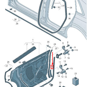 AUDI Q8 4MN Rear Left Door Seal Bracket 4M8839161 ORIGINAL