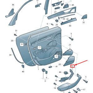 AUDI A8 4H Rear Right Door Window Switch Mounting 4H0959528DF3 ORIGINAL