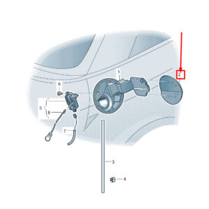 AUDI A1 MK1 Fuel Filler Flap 8X0809907GRU 8X0809907 GRU ORIGINAL