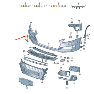 AUDI TT FV Front Bumper Tow Eye Cover 8S0807241CGRU ORIGINAL