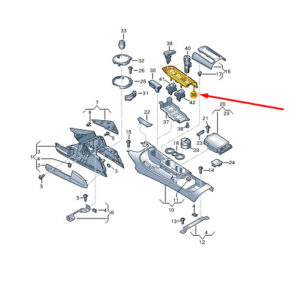 AUDI R8 42 Console Switch Trim 4278633246PS ORIGINAL